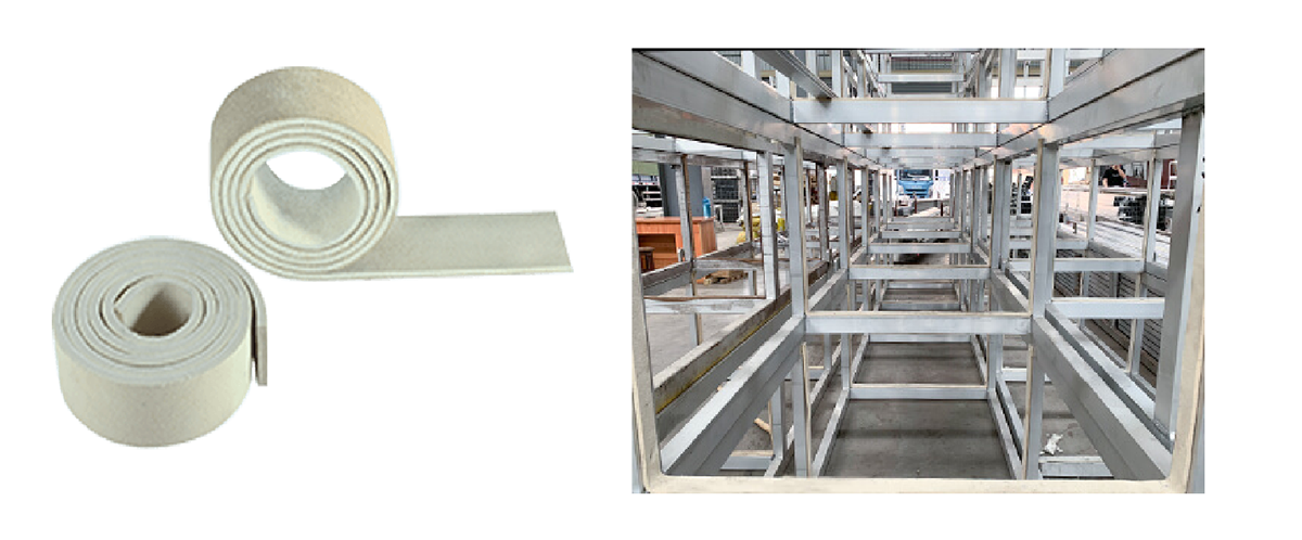 Tira de fieltro Nomex para extrusi&oacute;n de aluminio